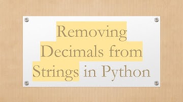 Removing Decimals from Strings in Python