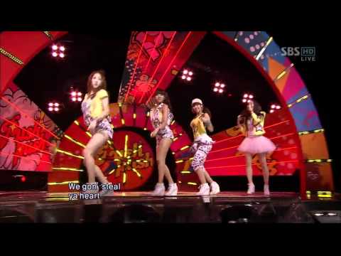 100627 인기가요 Sistar - Push Push