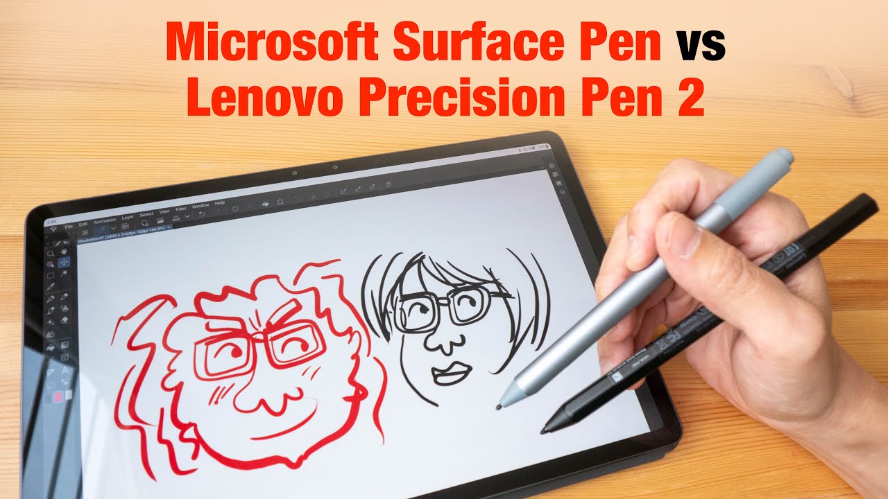 Surface Pen vs Lenovo Precision Pen 2 (on Lenovo P11 Pro) - escueladeparteras