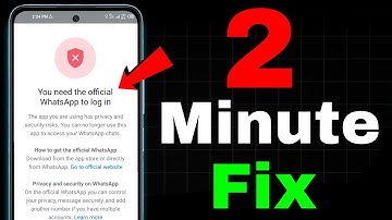 You need the official Whatsapp to login Problem 2025 | Fix Whatsapp Login Problem 2025