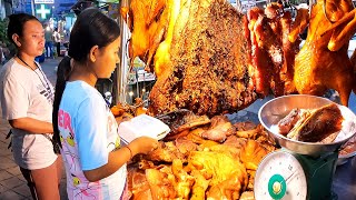 Wow! Delicious Crunchy Pork BBQ, Braised Pork & Roasted Duck  Cambodian Street Food