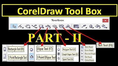 Corel Draw Tool Box rectangle shape, ellipse tool, polygon ETC Tool Part 2