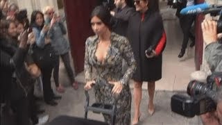 Kimye Wedding Kim Kardashian Wears Plunging Dress For Brunch With Kanye And Baby North
