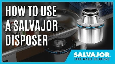 How to Use a Salvajor Disposer
