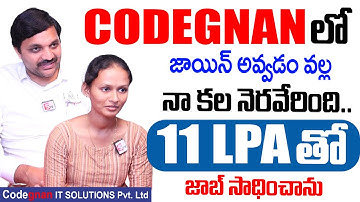 Codegnan : Student Got Placed 11 LPA Job Offer | The Best Coding Institute | SumanTv