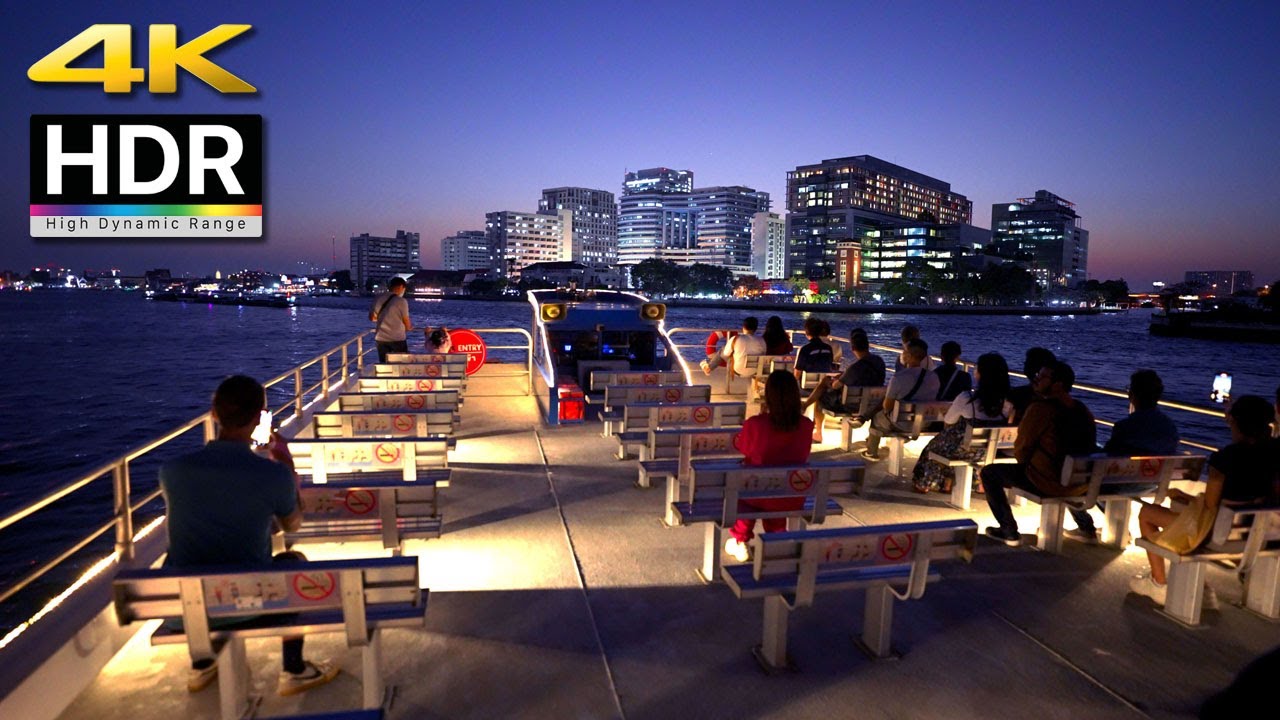 [ 4K HDR 🇹🇭 ]  Amazing view bangkok / CHAO PHRAYA RIVER Cruise Sightseeing / December 2022