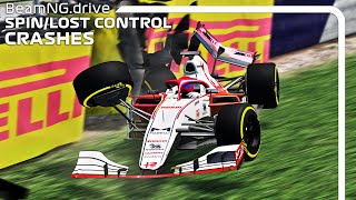 Formula Car Spins/Lost Control Crashes #5 | With MOTION BLUR | BeamNG.drive | F1 2021skin MOD