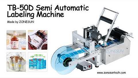 How to use ZS-TB50D Semi Automatic Round Bottle Labeling Machine (With date coder)