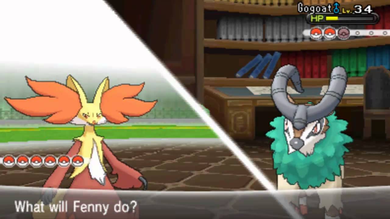 Pokemon X and Y VS Gym Leader Ramos YouTube