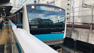 E233系1000番台 宮サイ115編成 各駅停車大船行き 秋葉原駅発車