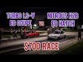 NITROUS H2B HONDA CIVIC EG HATCH VS TURBO LS-V HONDA CIVIC EG COUPE $700 RACE | C.F.RACING | 4K