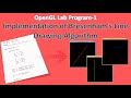 Draw Line using Bresenham's Line Algorithm in OpenGL | CG Lab Program – 1 | OpenGL Programming