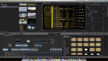 Editing a title sequence with FCPX