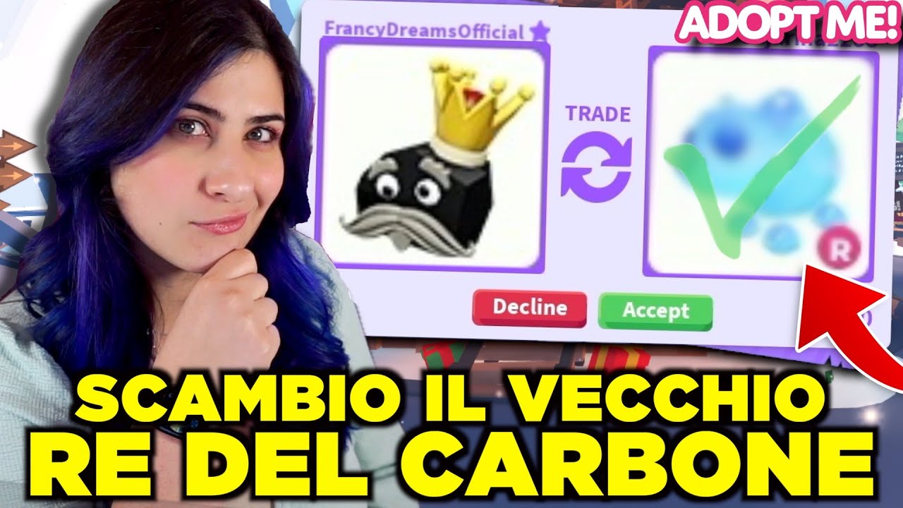 Scambio il VECCHIO RE del CARBONE nei SERVER RICCHI di Adopt Me (non ci credo)