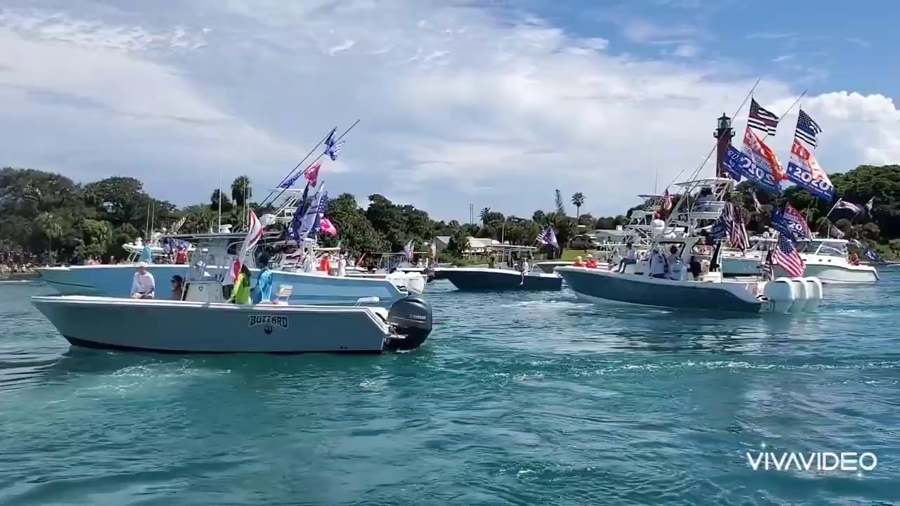 Trump boat parade jupiter florida part 2 YouTube