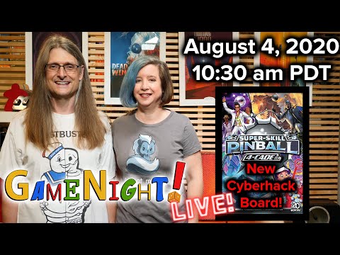 Super-Skill Pinball 4-Cade new Cyberhack board! - GameNight! Live! Aug 4, 2020 10:30am PDT