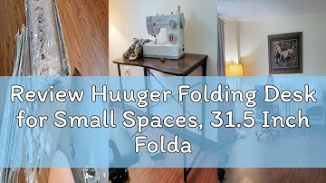Review Huuger Folding Desk for Small Spaces, 31.5 Inch Foldable Computer Table, for Home Office, Stu