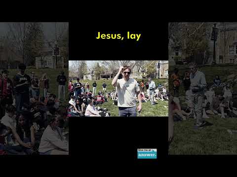 Stuart Knechtle | Indiana | Only Jesus. Not Muhammad, Not Buddha, Not Confucius | Give Me an Answer
