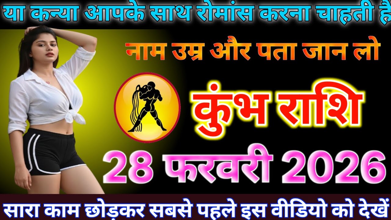 #कुंभ राशि दिनांक 28 फरवरी 2026 क्या कन्या आपके साथ रोमांस करना चाहती है नाम उम्र और पता जान लो#