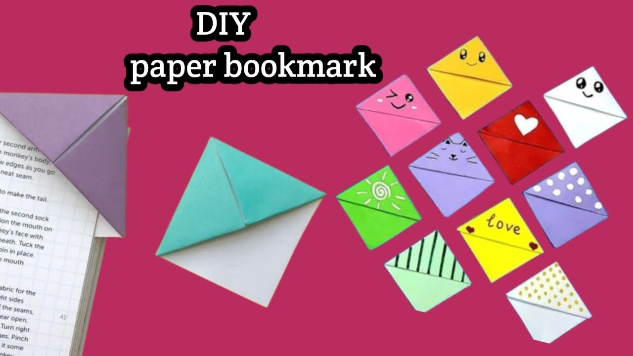 Easy Origami Paper Bookmark| Easy stick Note origami| DIY Paper Bookmark 
