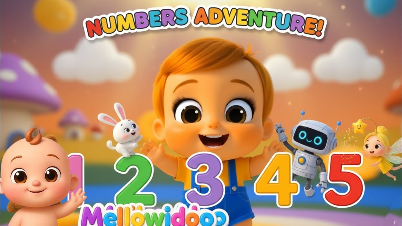 ✨ Magic Numbers Song 1 to 5 🌈 | Baby Counting Fun | Mellowidoo Learn Numbers with Music