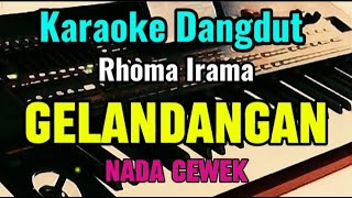 Download Lagu GELANDANGAN [ Rhoma Irama ] Karaoke Dangdut Original || Nada Cewek MP3