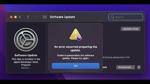 Failed To Prepare The Software Update Please Try Again