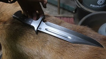 Forging a Bowie from a semi truck leaf spring, part 2, making the handle.