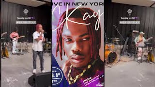 CKay Rehearsing for His First Headline Show in USA🇺🇸 (SOBs,NY🗽). 05-04-2022.