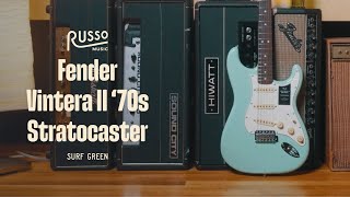 Fender Vintera II ‘70s Stratocaster in Surf Green | Marshall Studio Series JTM ST20C Tube Combo