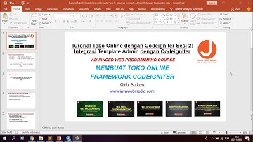 Tutorial Toko Online dengan Codeigniter Sesi 2   Integrasi Template AdminLTE dengan Codeigniter