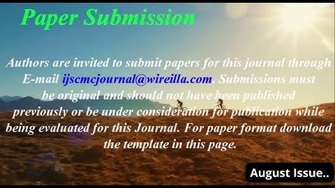 Call for Papers - August Issue - Soft Computing, Mathematics and Control (IJSCMC)