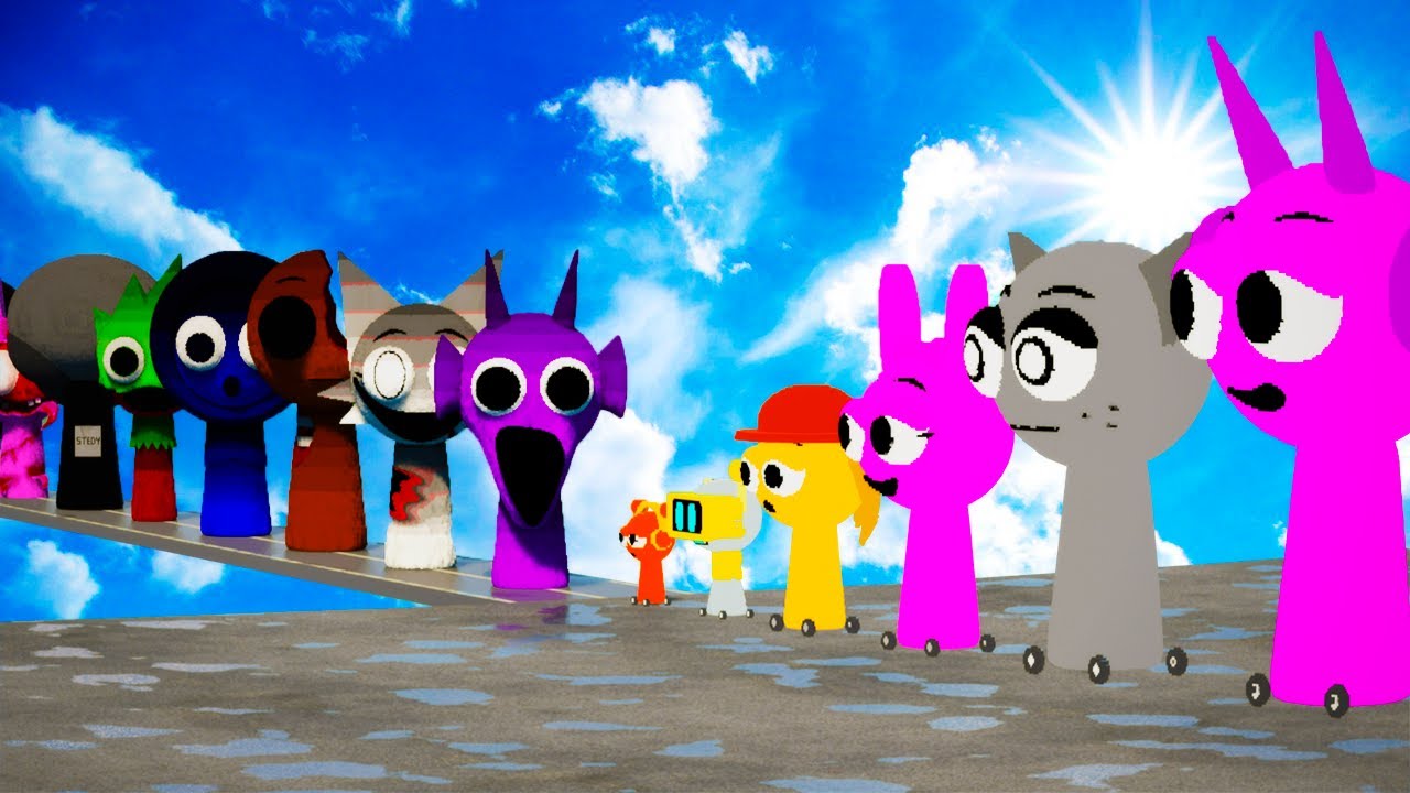 Big & Small SPRUNKI Phase 1 Cars vs SPRUNKI Phase 2 Walls