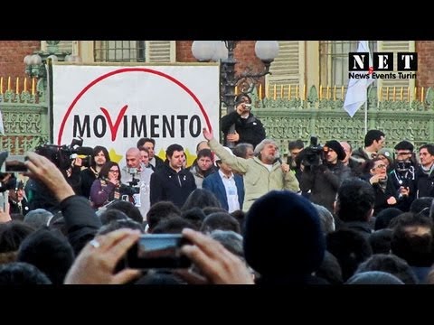 Beppe Grillo a Torino 16 febbraio 2013