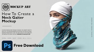 How to make a Neck Gaiter mockup in Photoshop | Photoshop Mockup Tutorial