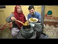 We Cooked Our Most Favorite Winters Food In 300 Years Old Stone Pot || Turnips And Beef Curry 😋😋