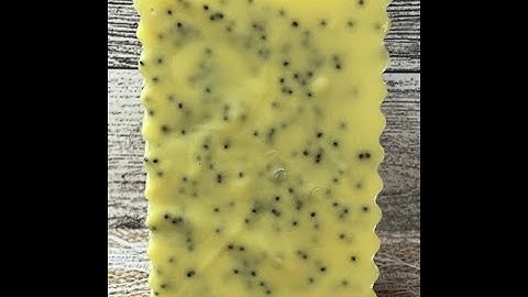 Making Lemon Poppy Seed cold process soap!
