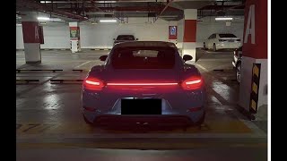 Porsche 718 full-width light kit install video