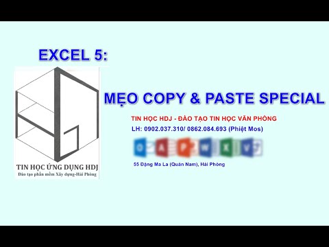 Excel 5 – Mẹo Copy & Paste Special Trong Excel | Tin học HDJ