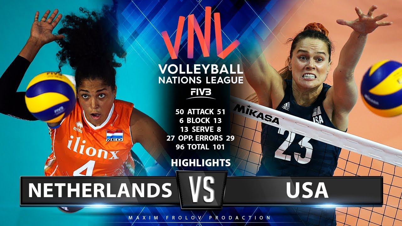 Netherlands vs USA | Highlights | Women's VNL 2019 - YouTube