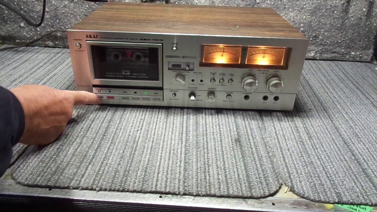 DEMO OF VINTAGE FLAGSHIP AKAI GXC750D CASSETTE DECK FOR SALE YouTube
