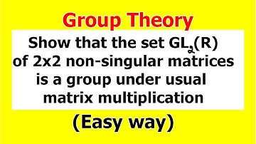 21. The set Gl2(R) of non-singular matrices is group under multiplication