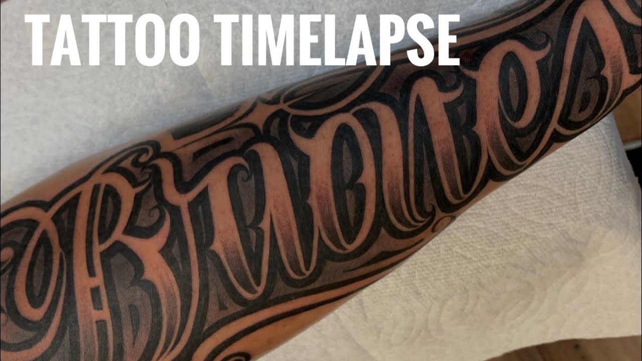 TATTOO TIMELAPSE- LETTERING