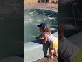 Samsung galaxy A50 slow mo video. Child and fountain.