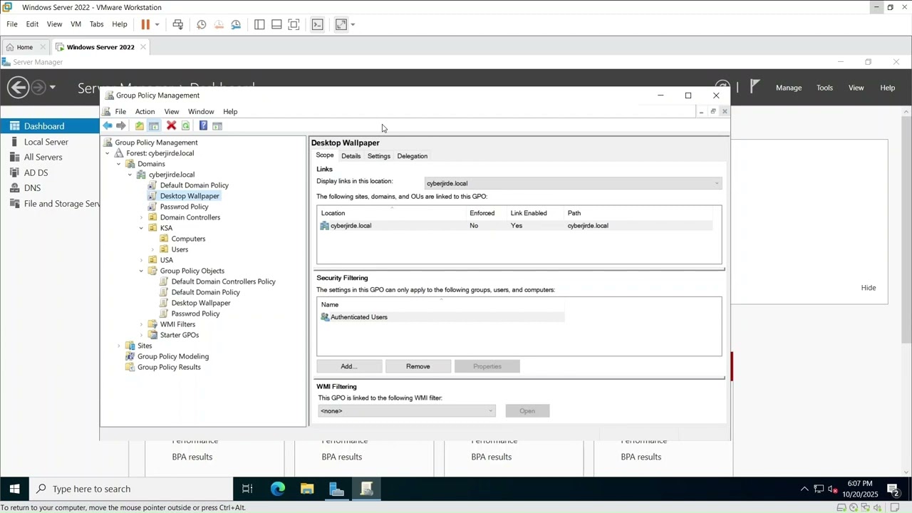 Active Directory | Create and Manage Group Policy (GPO) in Windows Server 2022
