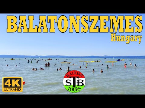 Balatonszemes ?? Hungary 2022 Walking to ? the beach ☀️ [38 min] 4k