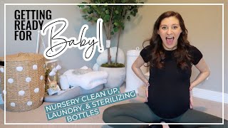 3RD TRIMESTER PREPARING FOR BABY \/\/ Nesting Begins! + Getting Nursery Ready For Baby Boy!