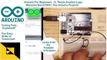 9 Beginners Arduino Uno R3 Tweak Arudino Logo Massimo Banzi/CEO | Top Arduino Projects - Ebonygeek45
