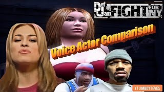 Def Jam Fight For NY Voice Actor Comparison