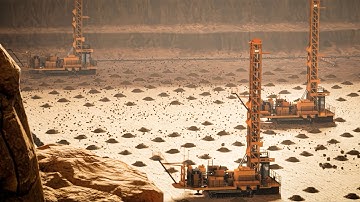 Stunning Drone Footage | CGI Industrial Mining Sector | 3D Animation | Unreal Engine